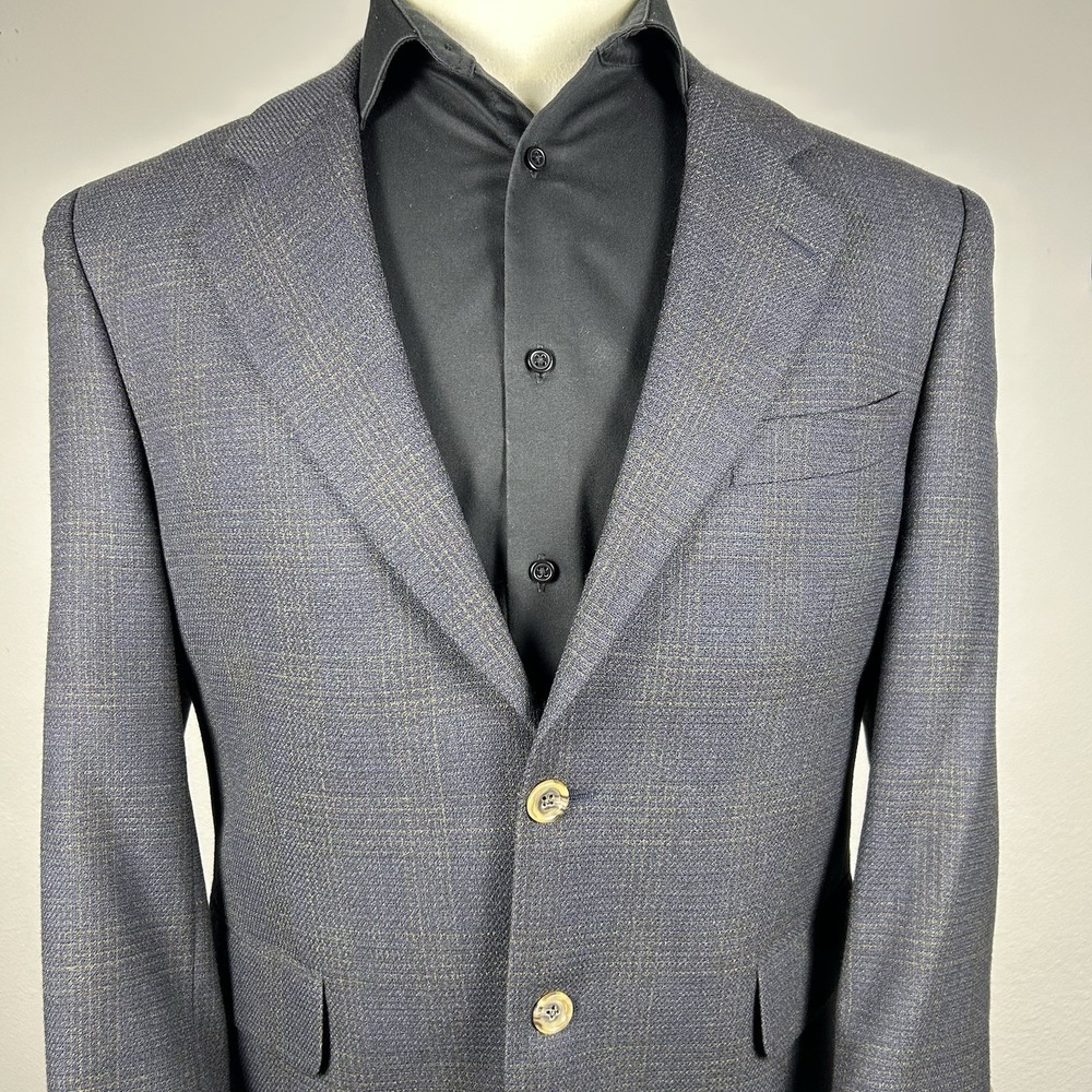 Jack Victor 100% Wool Sport Coat 40S Gray Brown Stripe Made in Canada Blazer